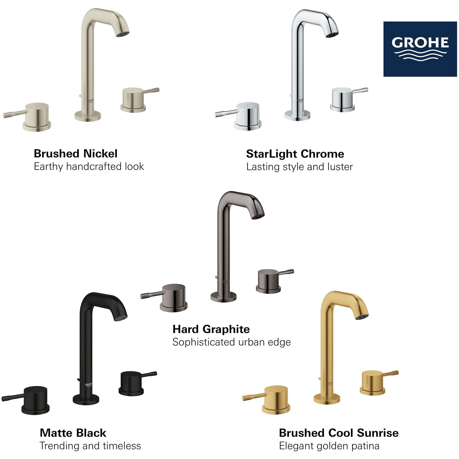 Eco-Friendly Brushed Nickel Modern Widespread Bathroom Faucet