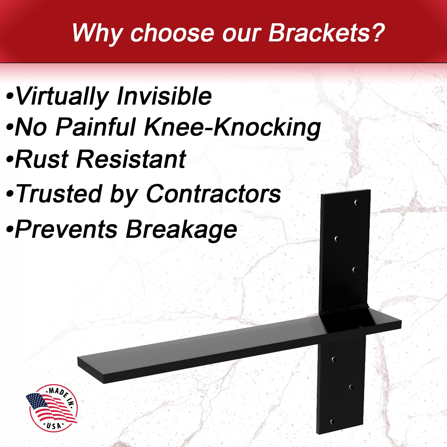 The Original™ Shower Bench Bracket 14"