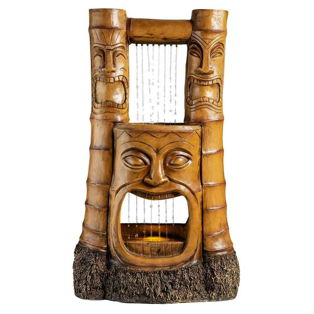 Design Toscano Tiki Gods of Hawaiian Islands LED Garden Fountain