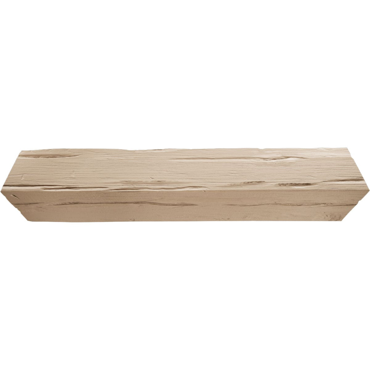 Ekena Millwork 4"W x 6"H x 8'L 3-Sided (U-beam) Riverwood Endurathane Faux Wood Ceiling Beam, Factory Prepped