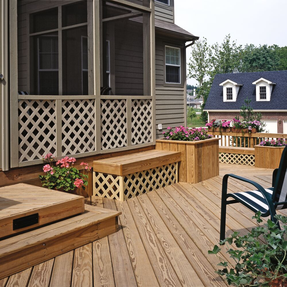 Barrette Outdoor Living 48" H x 1.18" W Clay Vinyl Lattice Cap (2-Pack) (Set of 2)