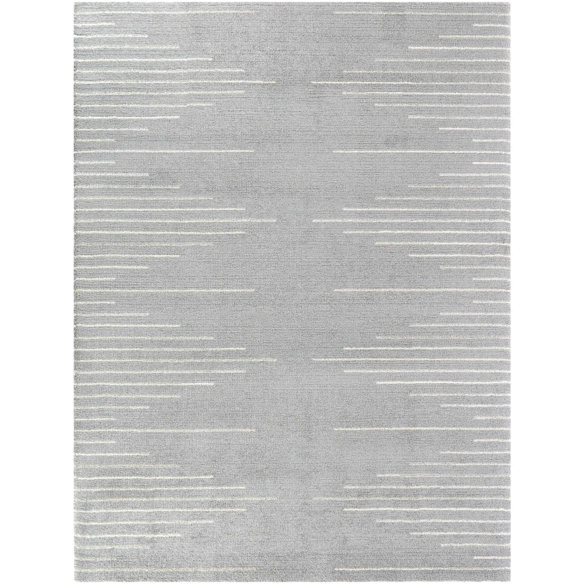 Northern Coziness Handmade Gray Stripe 5' x 7' Area Rug