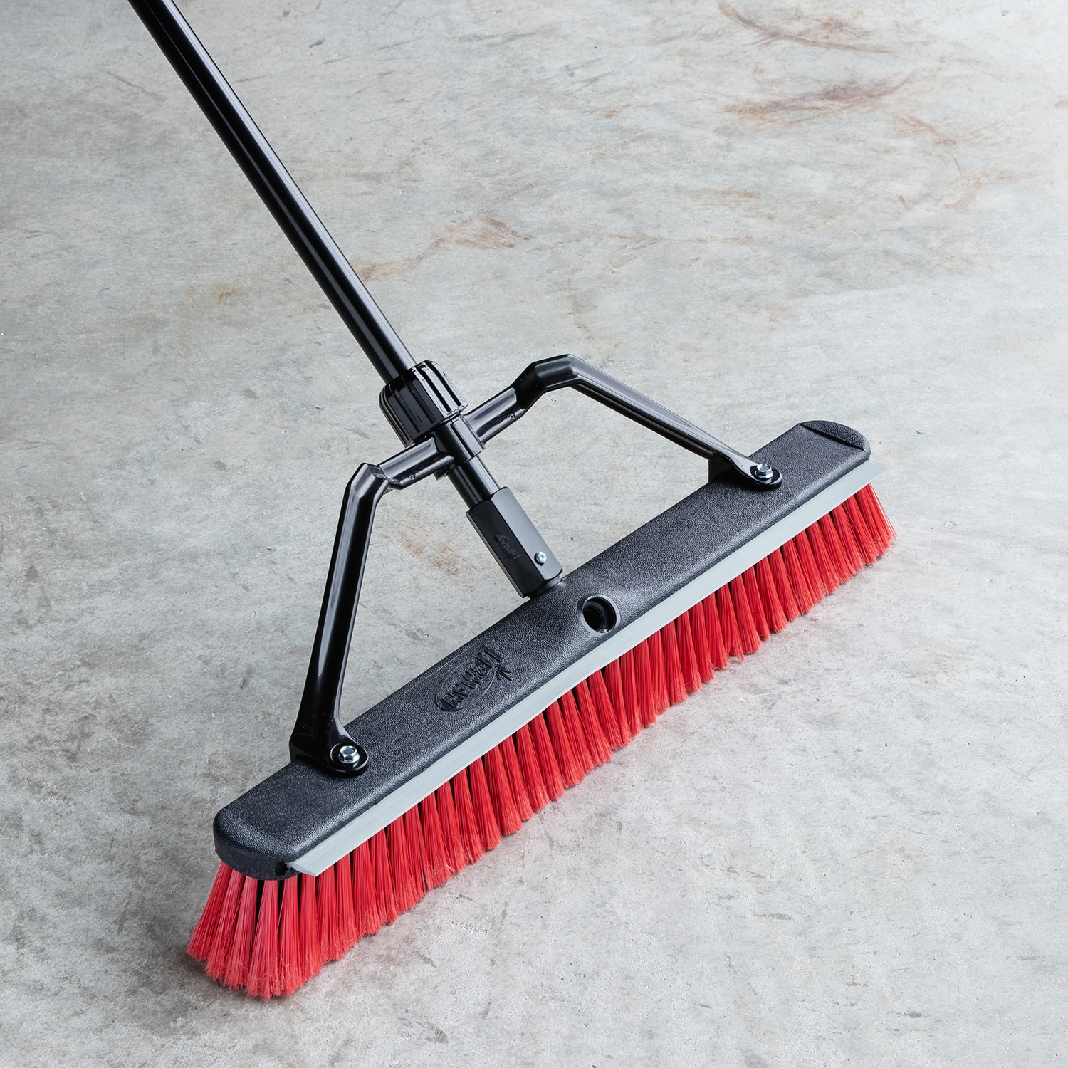 Libman 24" Black and Red Multi-Surface Industrial Push Broom
