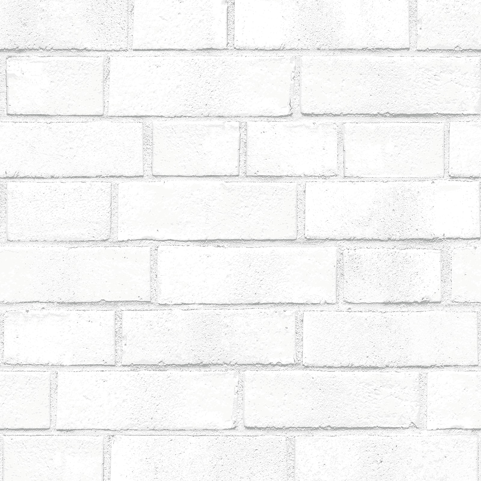 Tempaper Textured Faux Brick White Peel and Stick Wallpaper, 20.5" x 16.5'