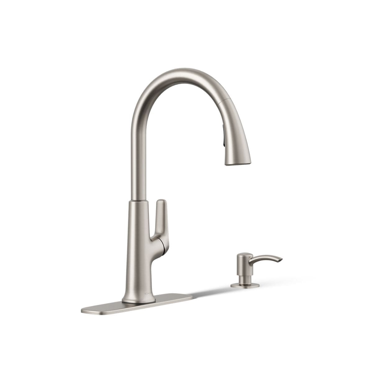 Volt Stainless Steel Pull-Down Kitchen Faucet with Soap Dispenser