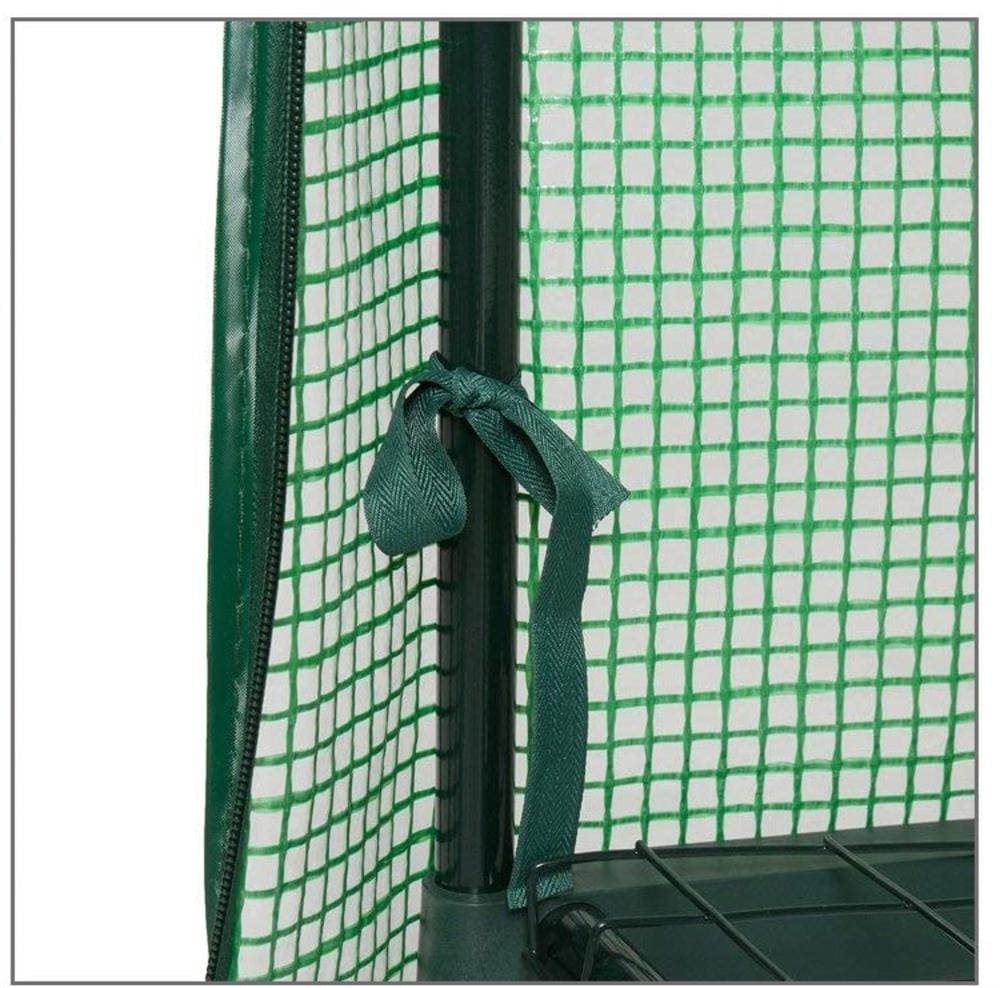 Genesis Green 4 Tier Portable Rolling Greenhouse with Reinforced PE Cover
