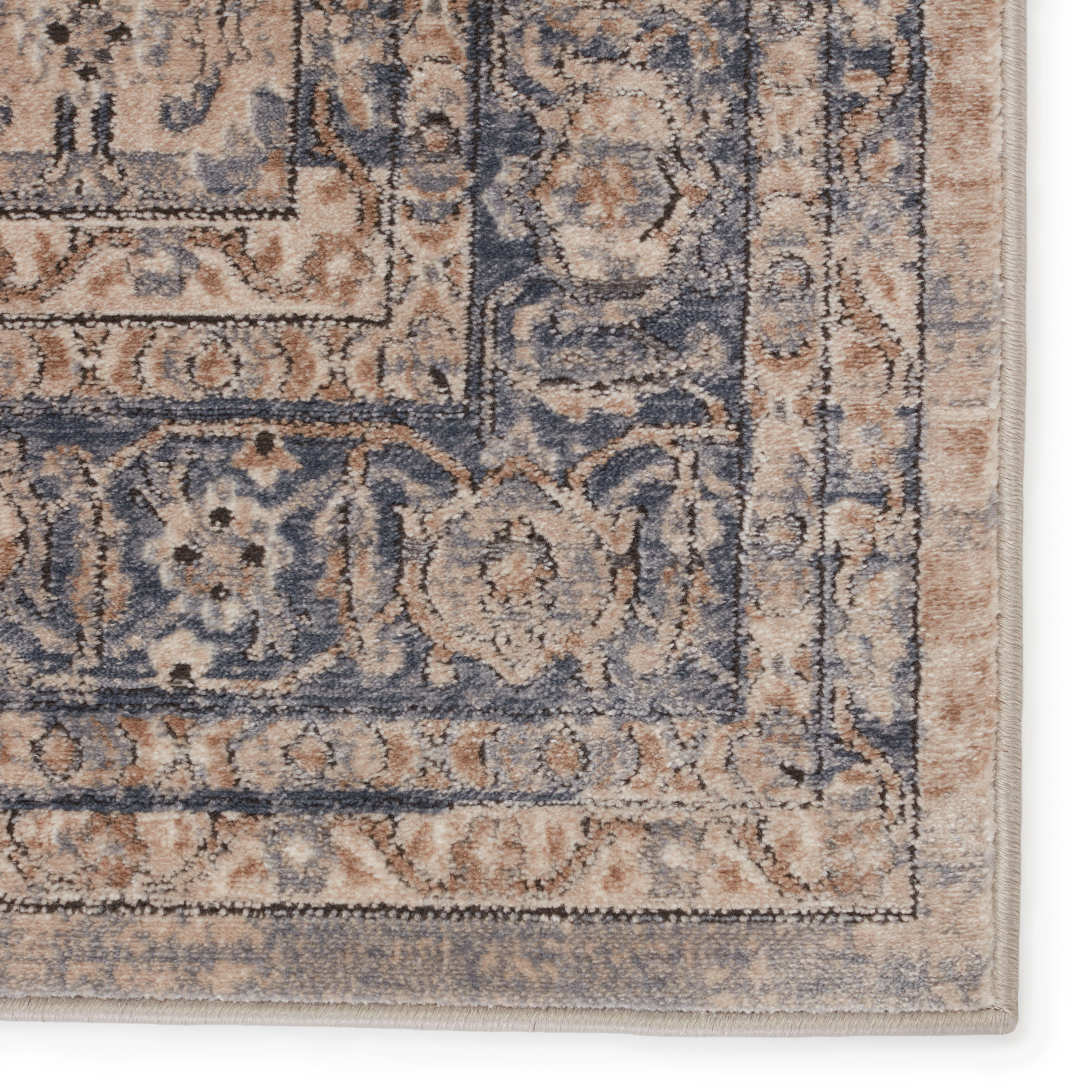 Athenian Tristdan 6'5" x 9'6" Blue and Tan Transitional Area Rug