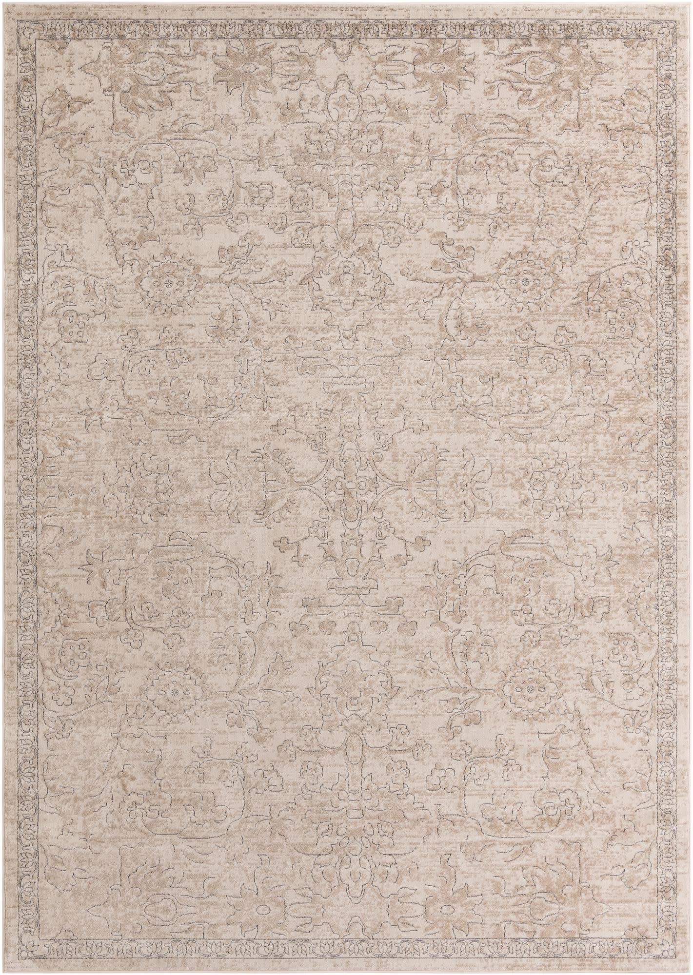 Unique Loom Portland Collection Area Rug - Albany (10' x 14' 1" Rectangle Ivory/Beige)