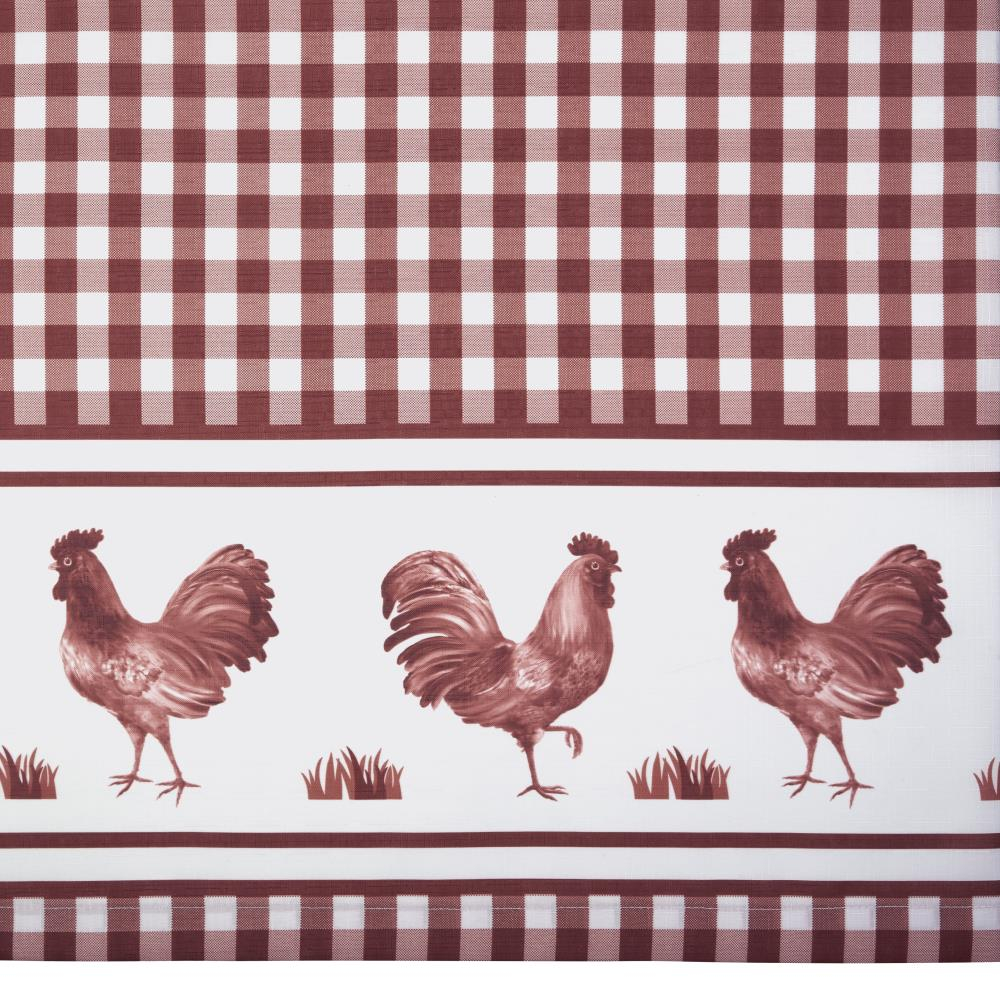Achim Barnyard Window Curtain Valance, 58 x 14, Burgundy