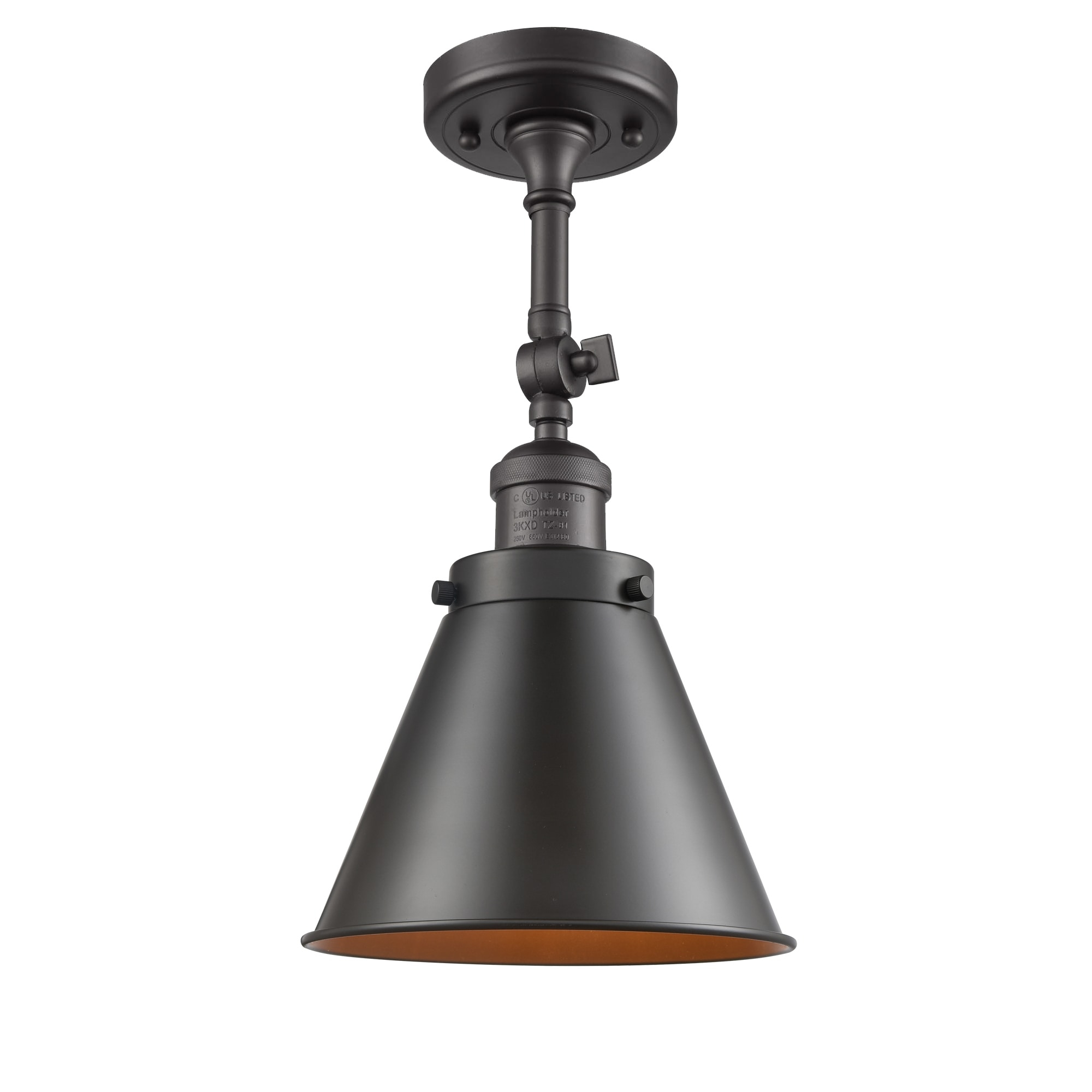 Bronze 13" Dimmable Direct Wired Electric Sconce