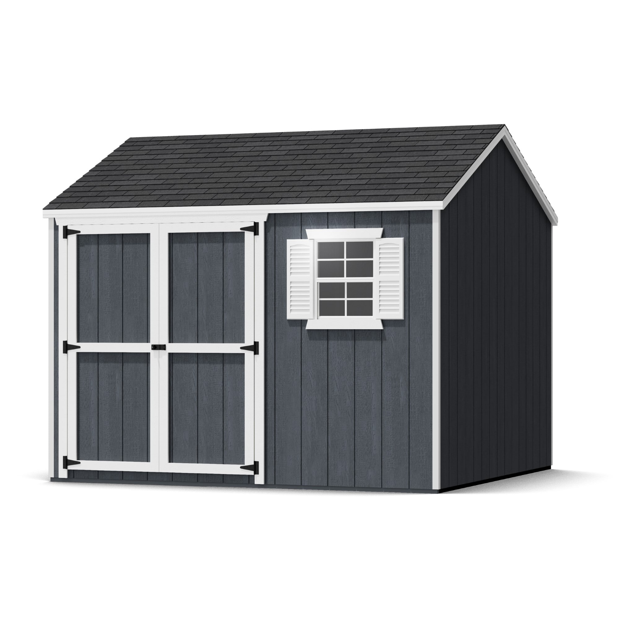 Little Cottage Co. 10x10 Value Workshop Shed with Operable Windows and Floor, Outdoor Wood Storage Do-It-Yourself Precut Kit