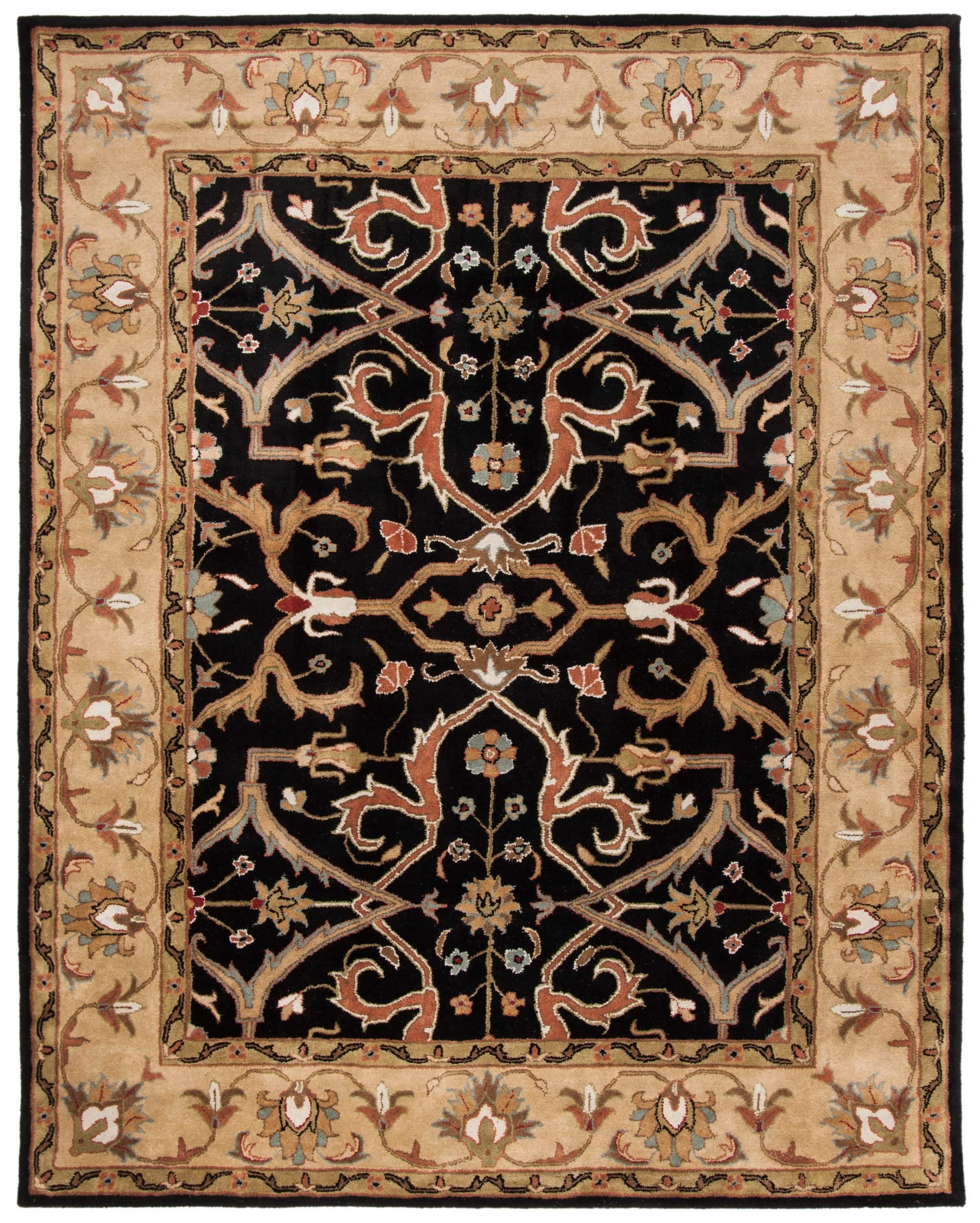 SAFAVIEH Heritage Oslo Oriental Wool Area Rug, Charcoal/Beige, 8'3" x 11'