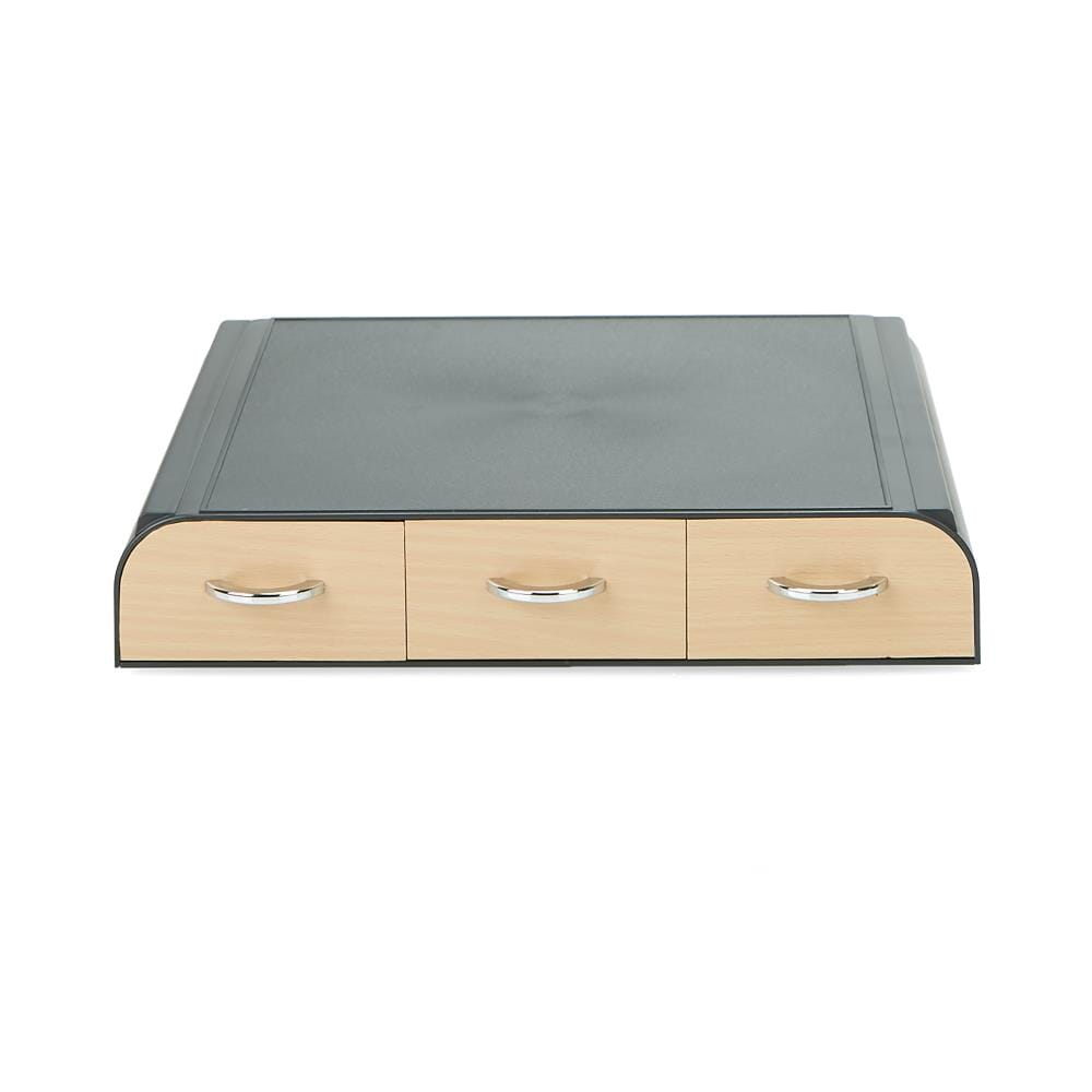 Mind Reader 36 Capacity 'Anchor' Triple Drawer Single Serve Coffee Pod Holder Drawer, Black with Brown Wood Veneer, Brown