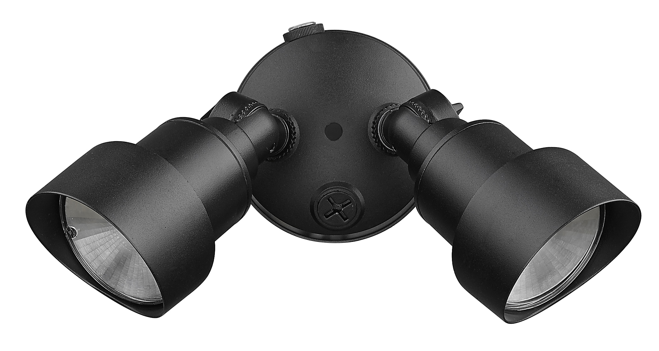 Adjustable Dual-Head Matte Black LED Security Floodlight
