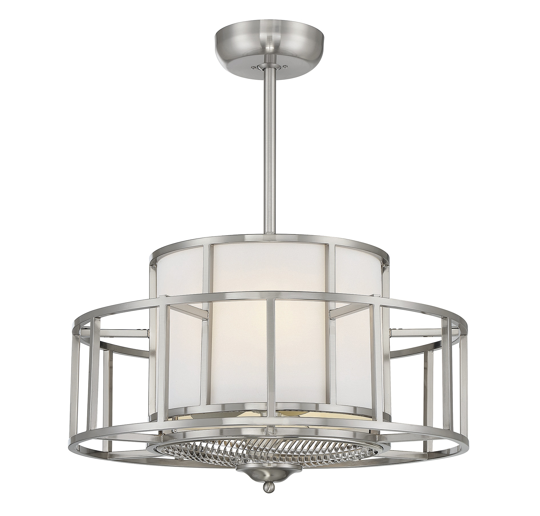 Satin Nickel Four Light Fan D'Lier from the Oslo Collection