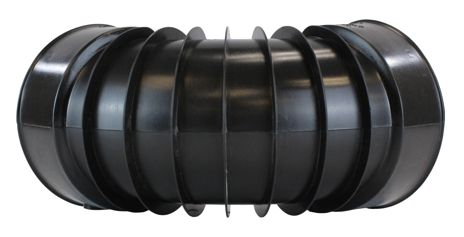 Black HDPE 3-inch 90 Degree Corrugated Elbow Fitting