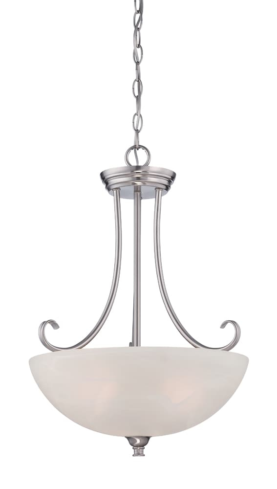 Designers Fountain Kendall Satin Platinum Inverted Pendant, 85131-SP