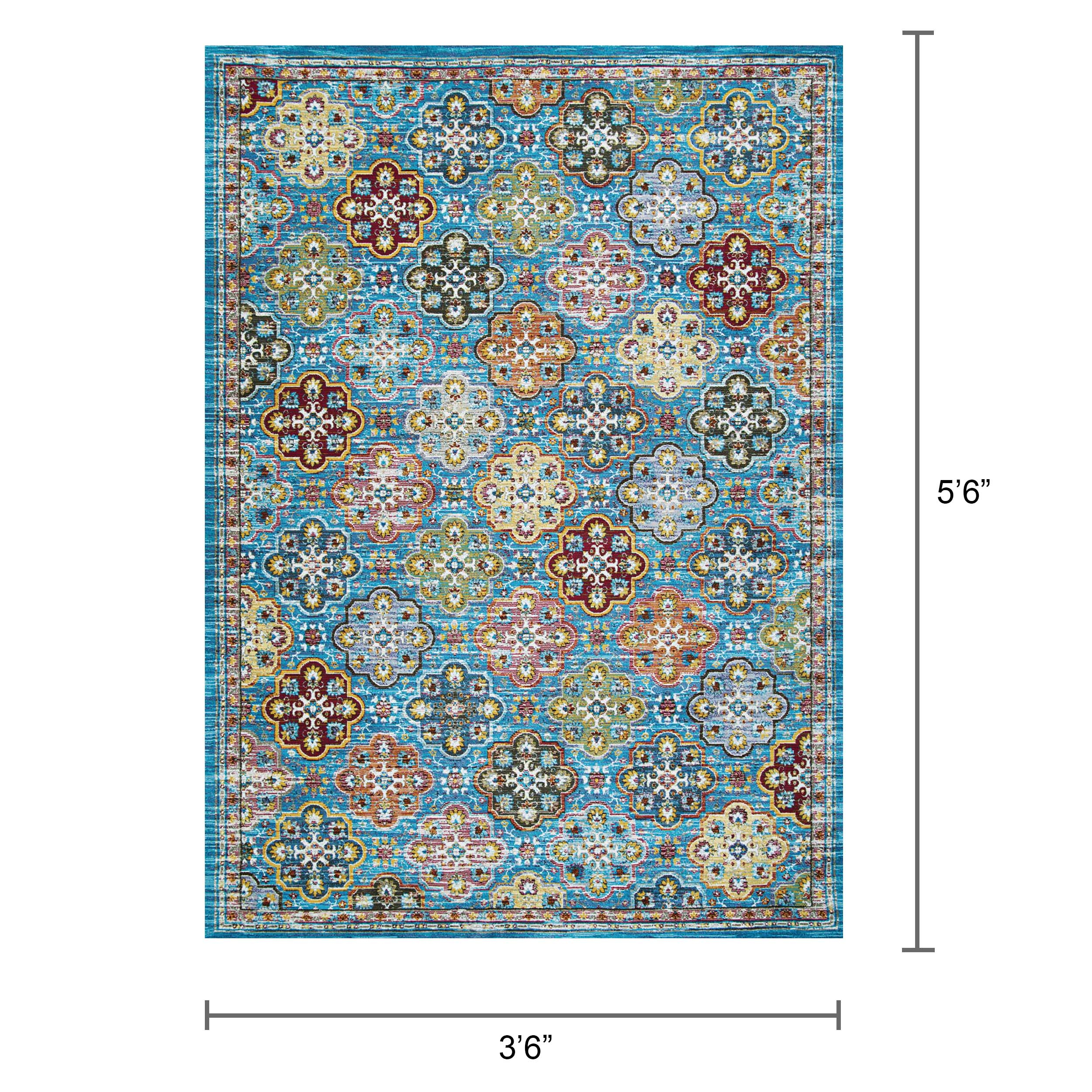 Couristan Gypsy Nameh Blue Topaz Area Rug