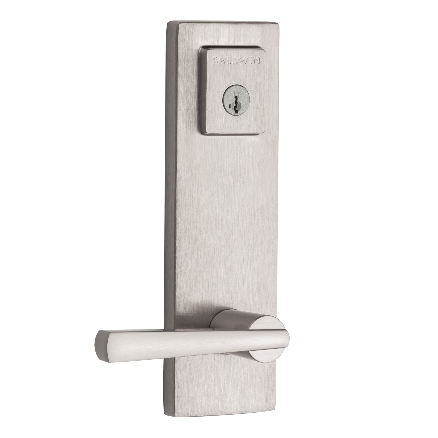 183SPExSPL SQR 15 SMT RCAL RCS CP Spyglass Entrance with Spyglass - Satin Nickel
