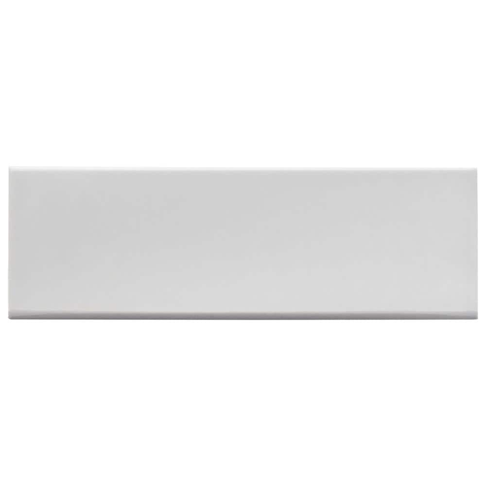 Bond Tile Remington 3.93 in. x 11.81 in. Polished Porcelain Wall Bullnose Tile