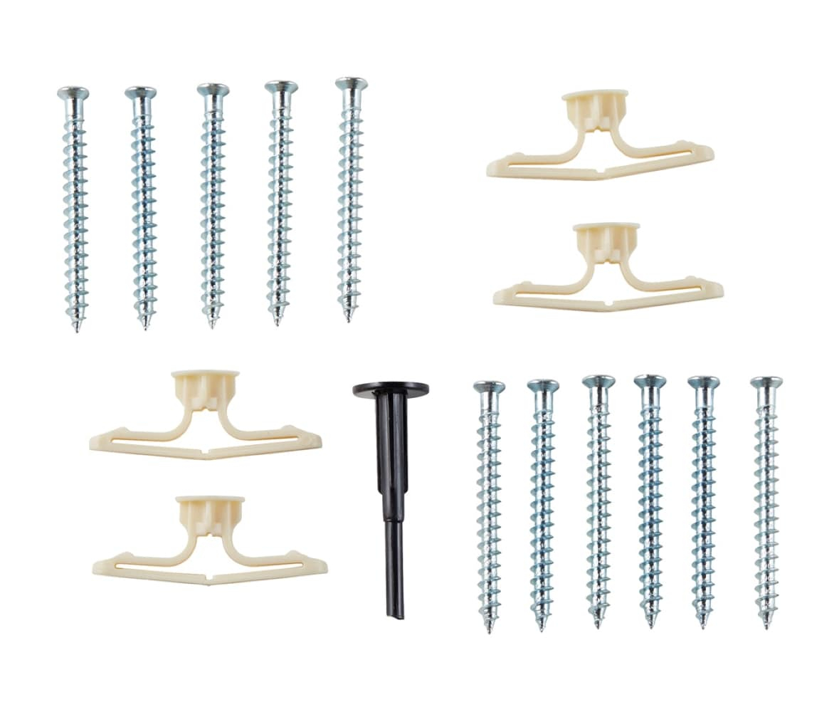(3 pack) Rubbermaid Fast Track Garage Storage Rail Hardware Pack