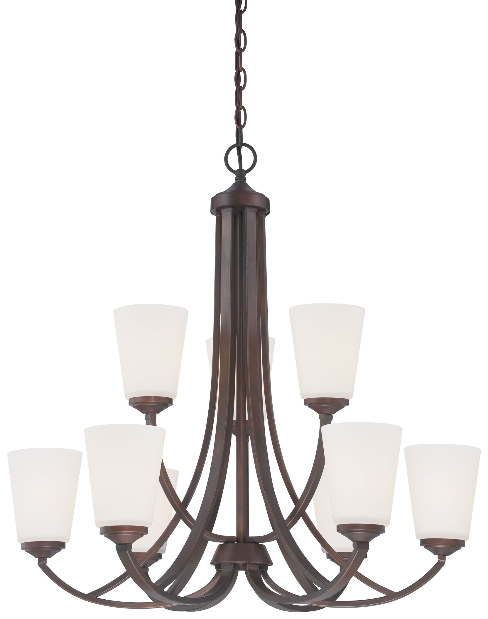 Minka Lavery 4969-284 Overland Park 9 Light Chandelier in Vintage Bronze