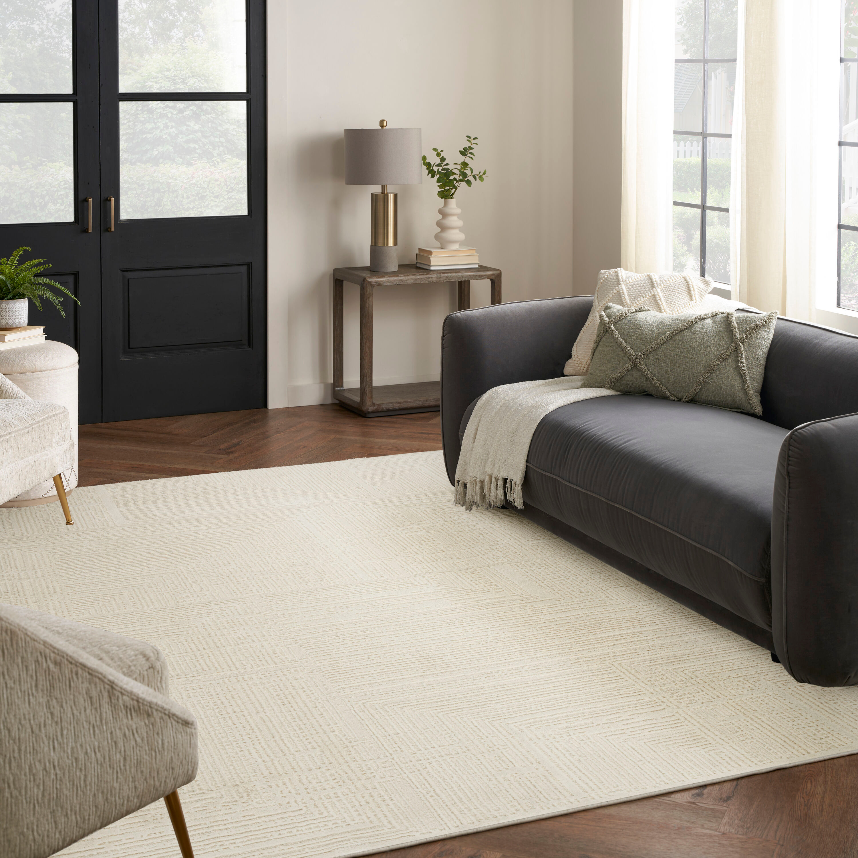 Nourison Eco-Friendly Contemporary Ivory 9' x 12' Area Rug (9x12)