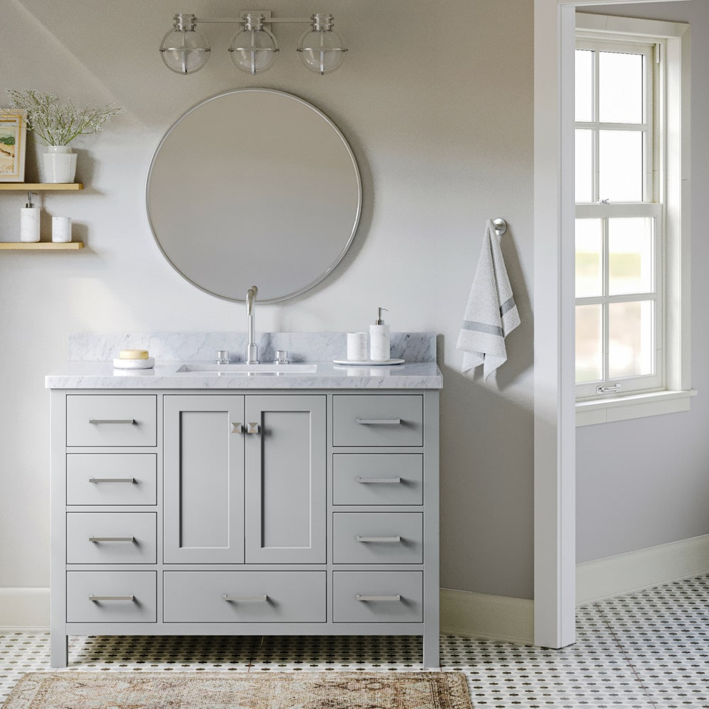 Ariel A049s-Bc Cambridge 48" Single Free Standing Vanity Cabinet Only - Grey
