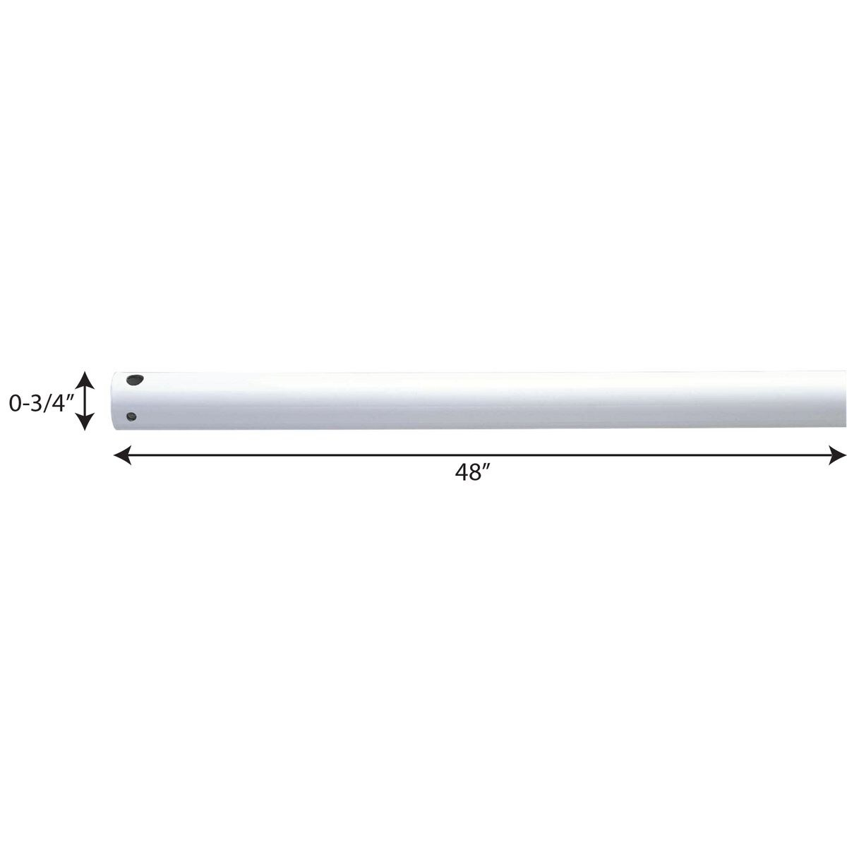 Progress Lighting AirPro Universal 48-in White Steel Indoor Ceiling Fan Downrod
