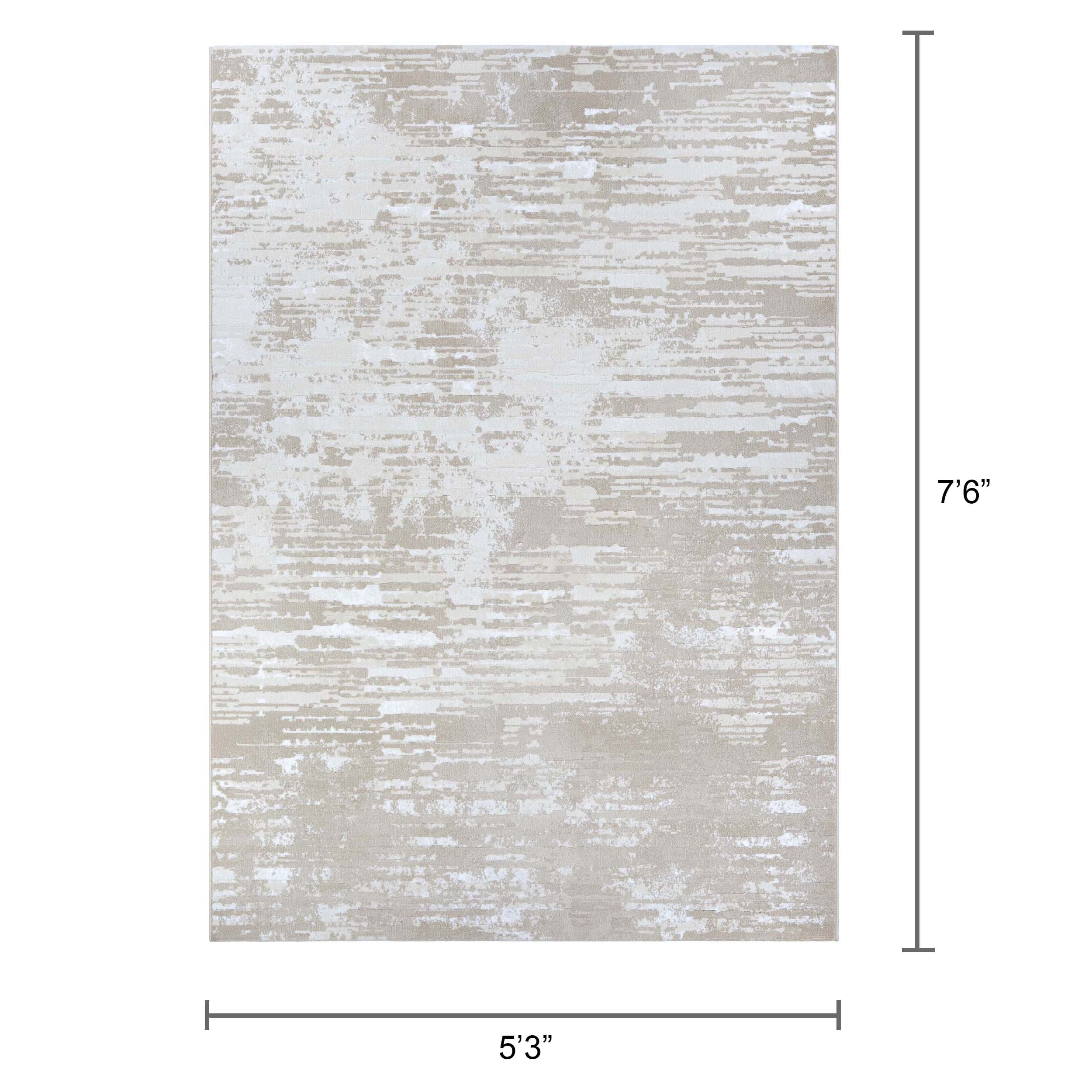 Couristan Serenity Cryptic Area Rug, 5'3" x 7'6", Beige-Champagne