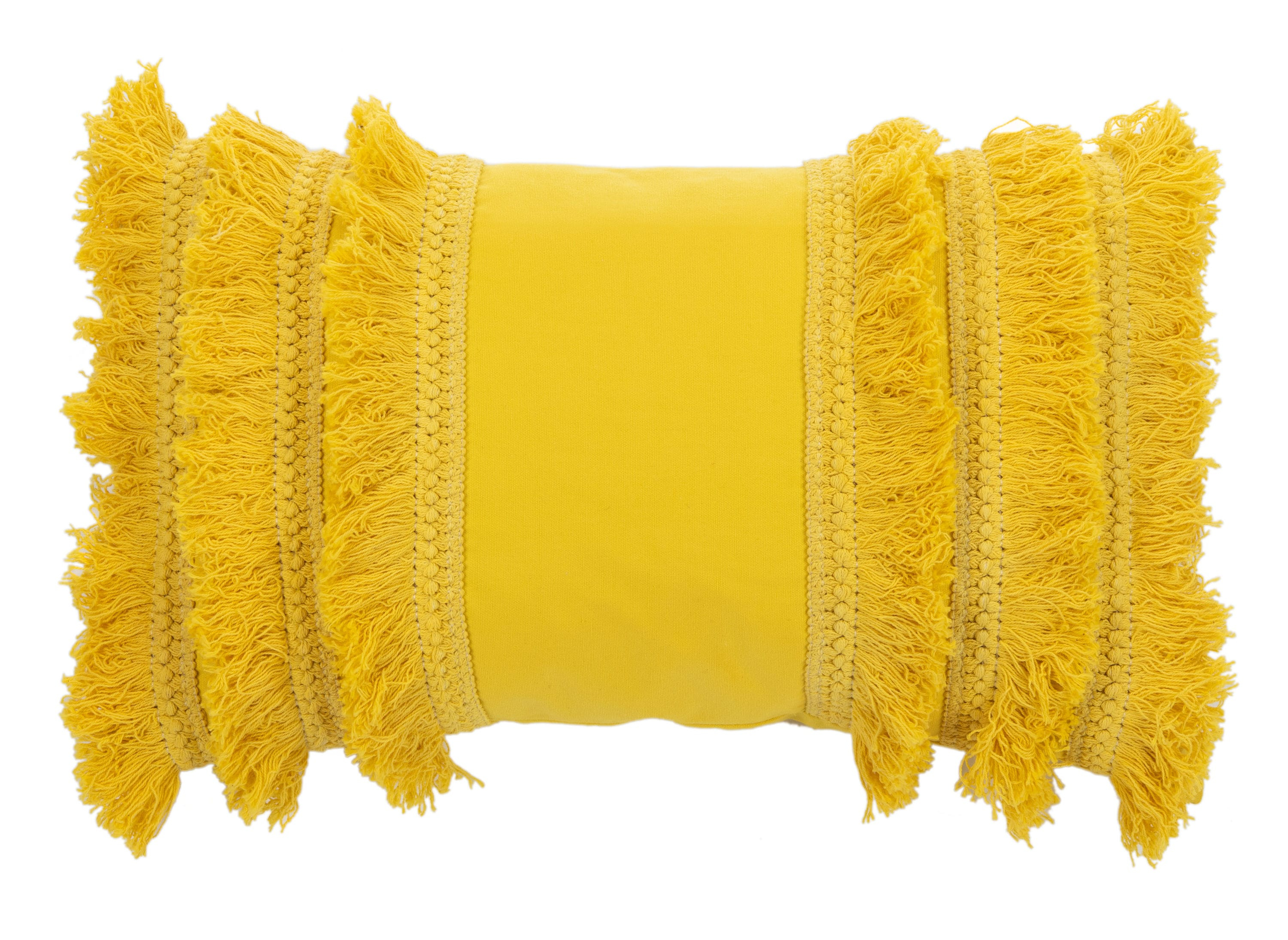 Hooda Fringed Cotton Throw Pillow
