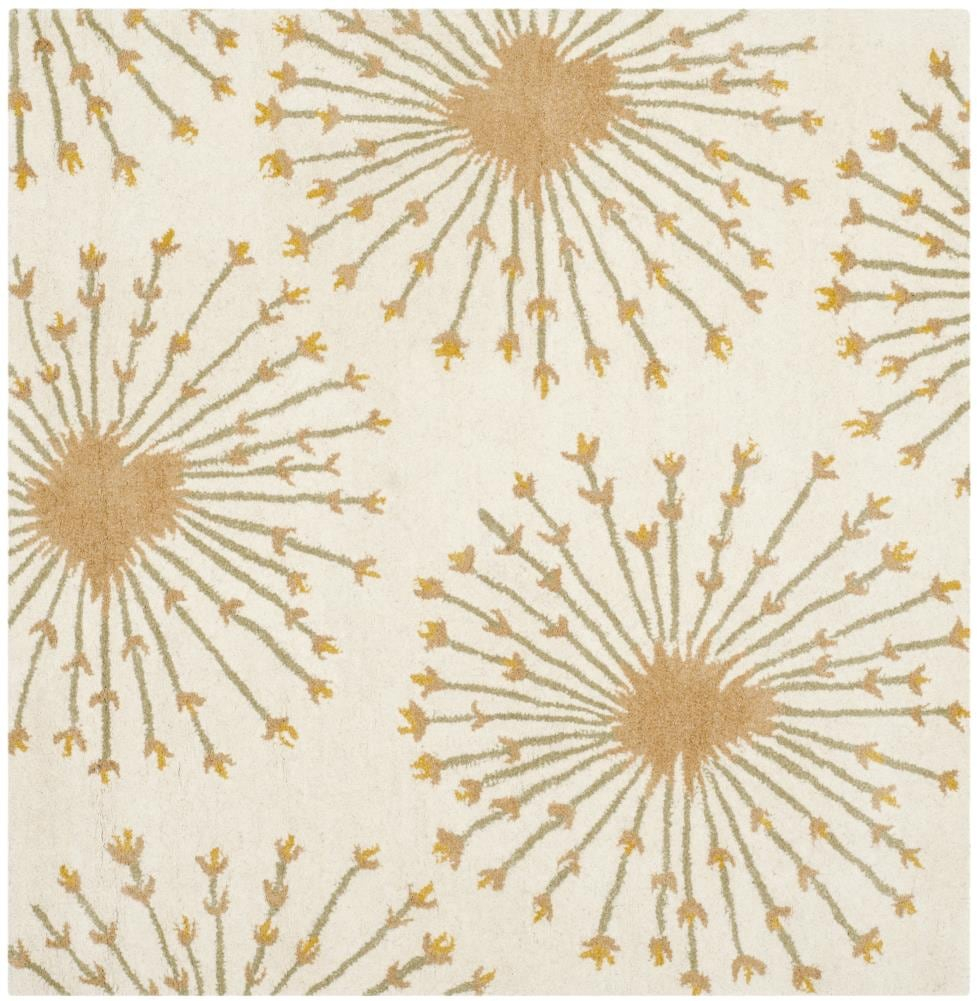 Bella BEL123 Hand Tufted Area Rug - Beige/Gold - 5'x5' - Safavieh.