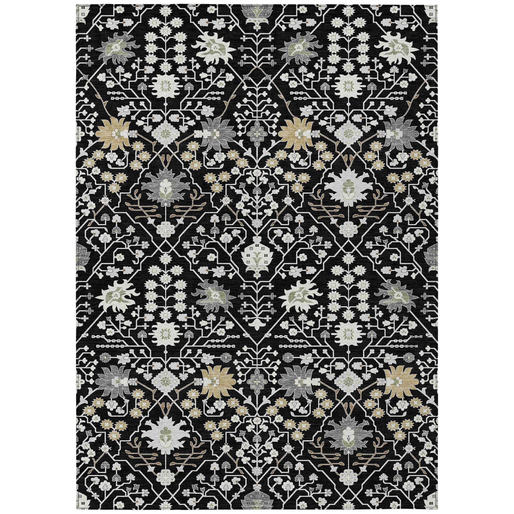 Addison Black Synthetic Flat Woven 8' x 10' Area Rug