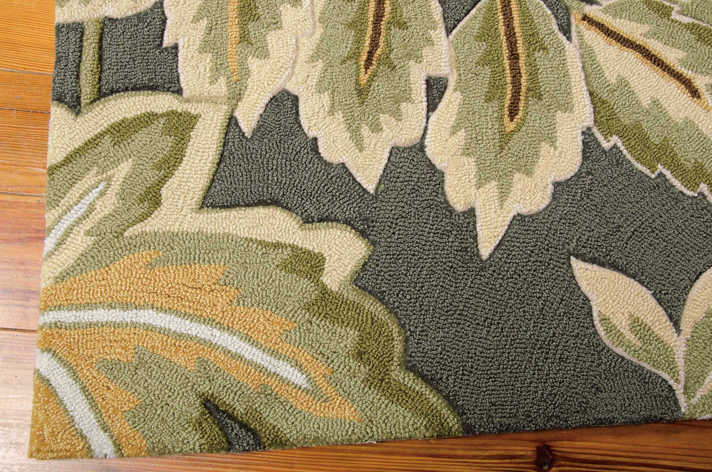 Gray Tufted Handmade Reversible 5' x 7' Synthetic Rug