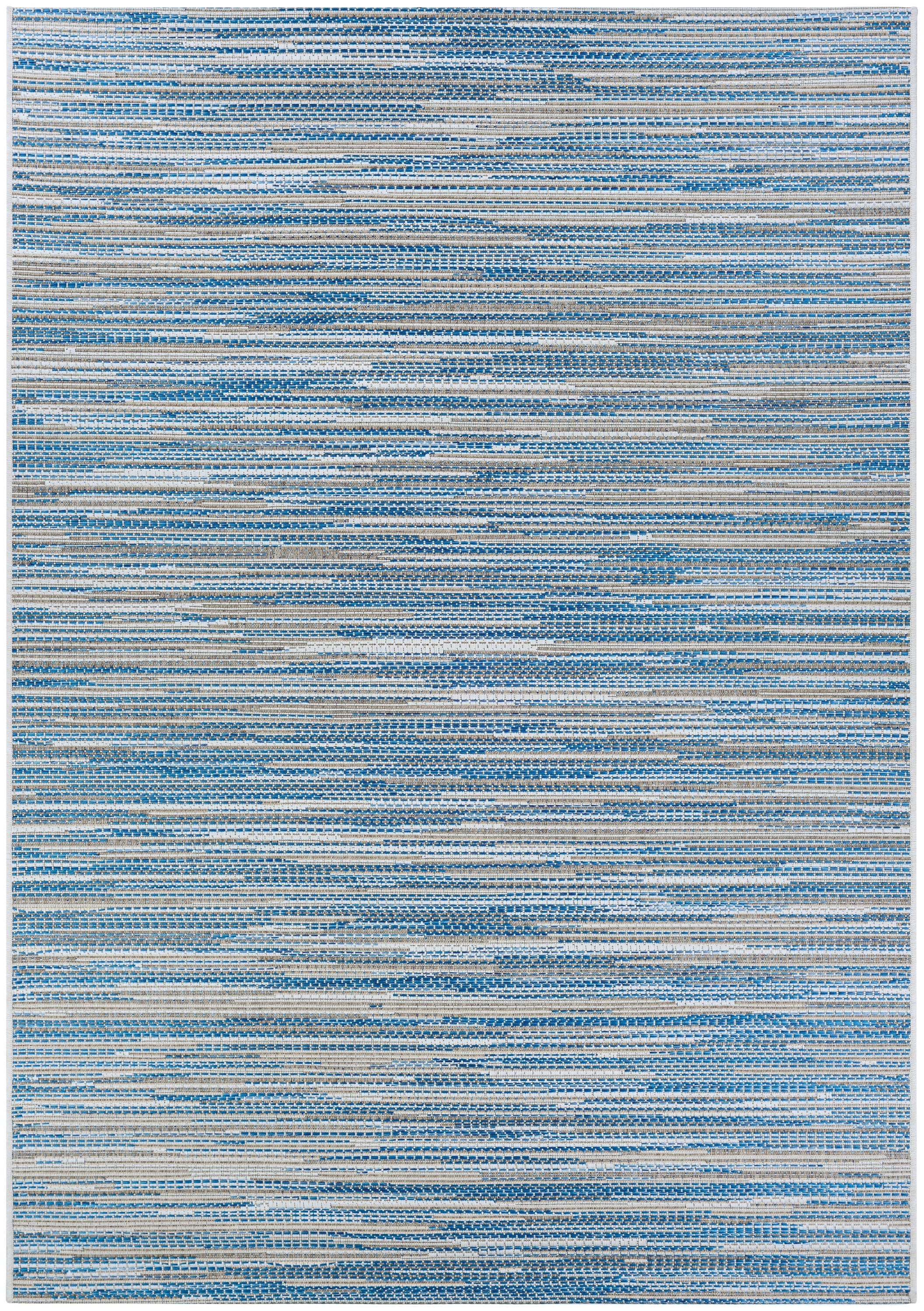 Couristan Monte Carlo Coastal Breeze Indoor/Outdoor Area Rug, 2'3" x 7'10" Runner, Ocean-Champagne