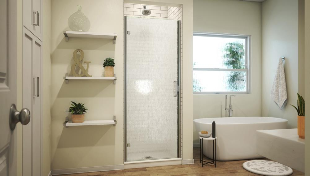 MP Swinging 30" x 73" Hinged Semi-Frameless Shower Door