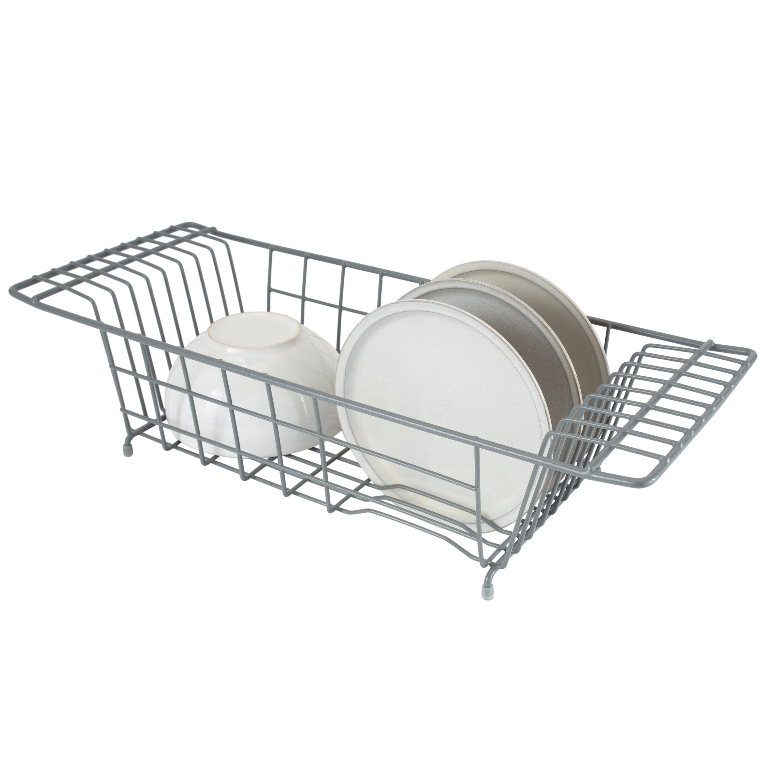 Kitchen Details Over the Sink Dish Rack, 19.92" x 7.99" x 5.12", Grey