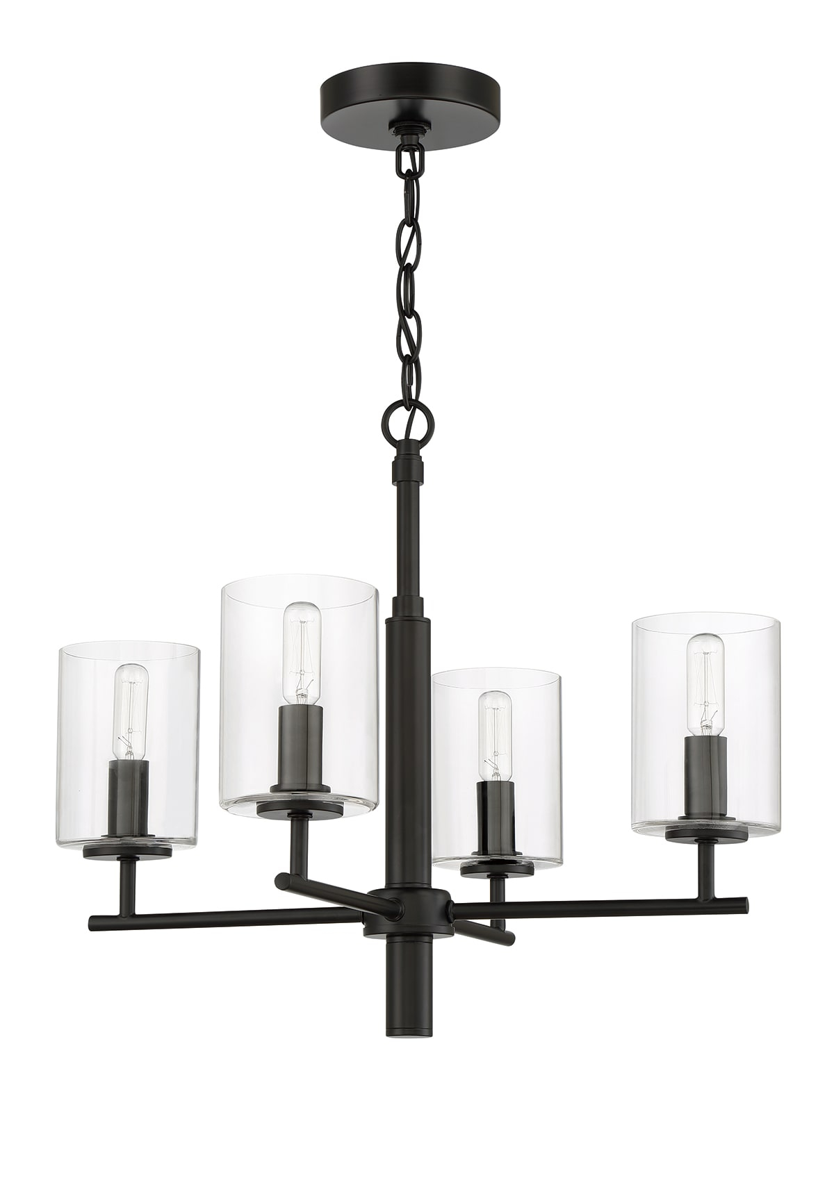 Craftmade Lighting Hailie 4 - Light Chandelier in  Flat Black