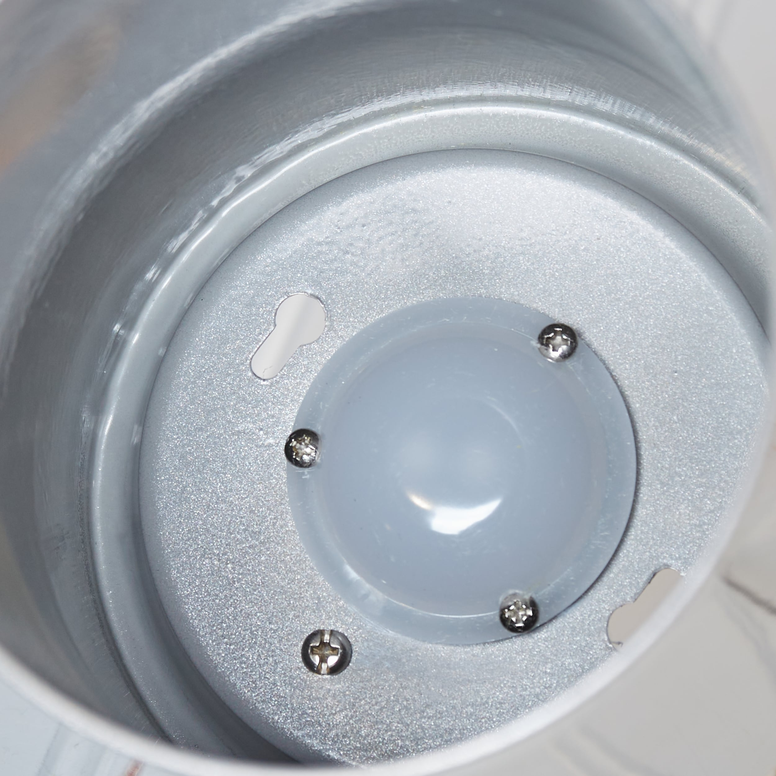 Transitional Small Outdoor LED Flush Mount in Painted Brushed Nickel