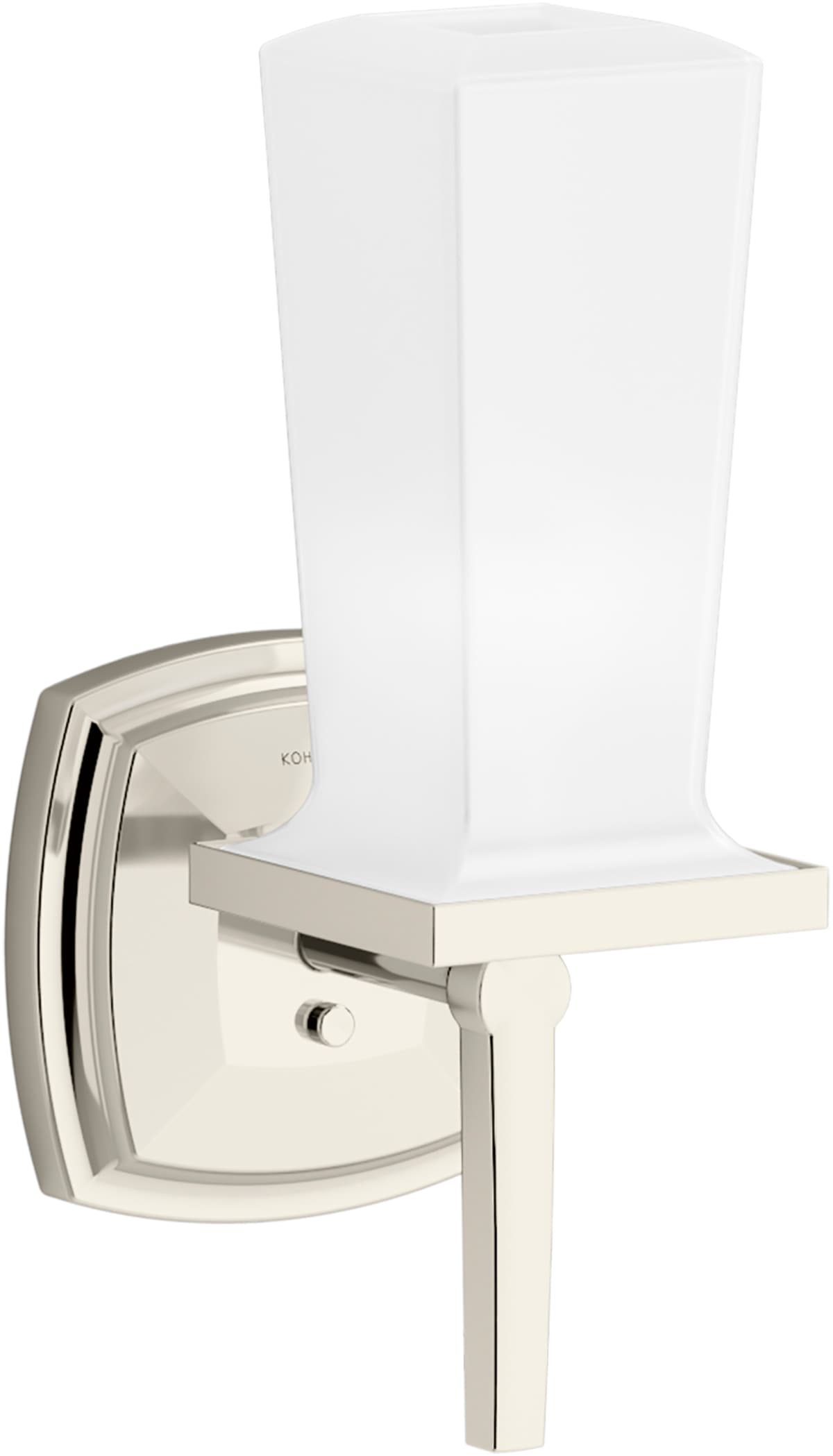 Margaux Elegance Polished Nickel Wall Sconce with Frosted Glass