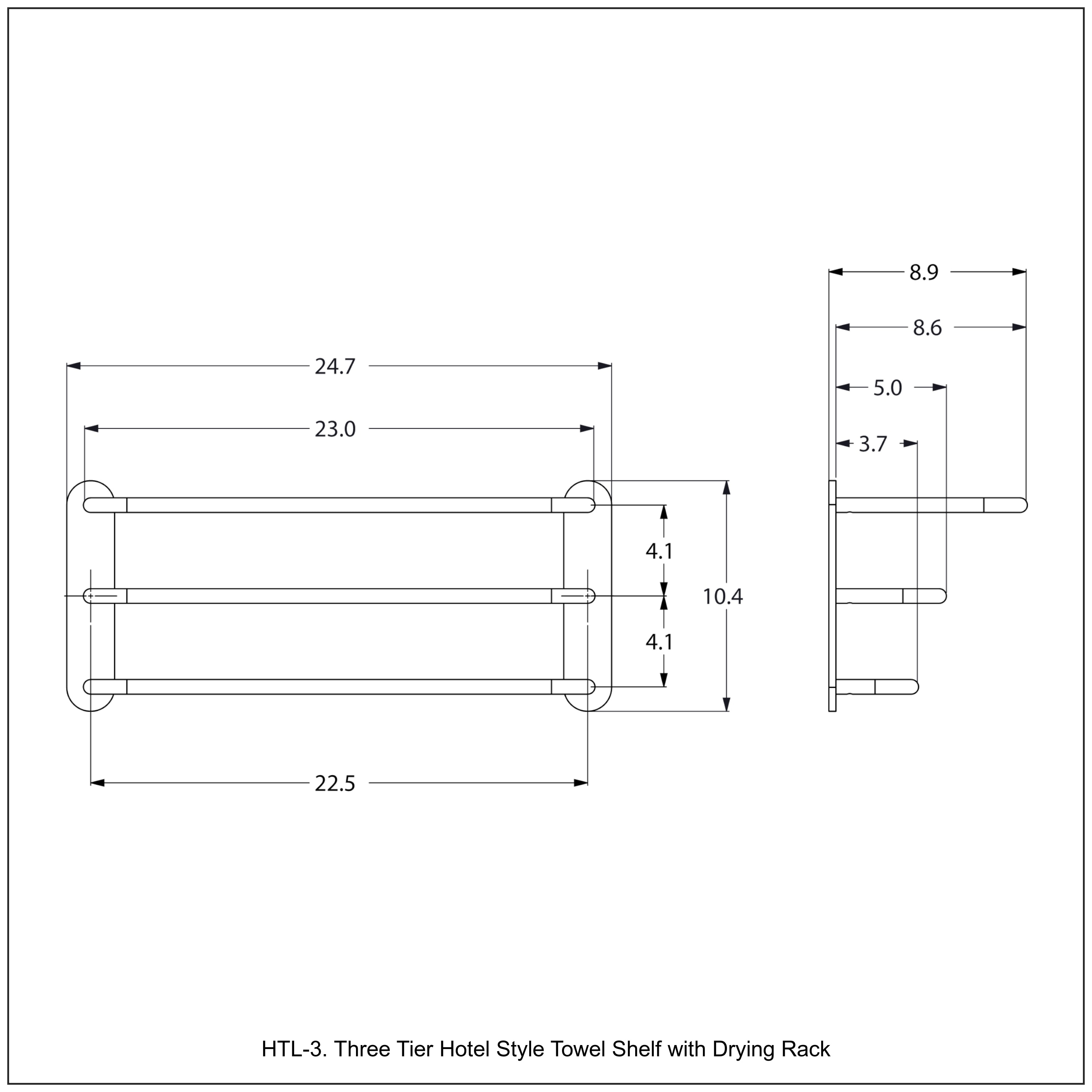 Bineta Metal Tiered Shelf with Towel Bar