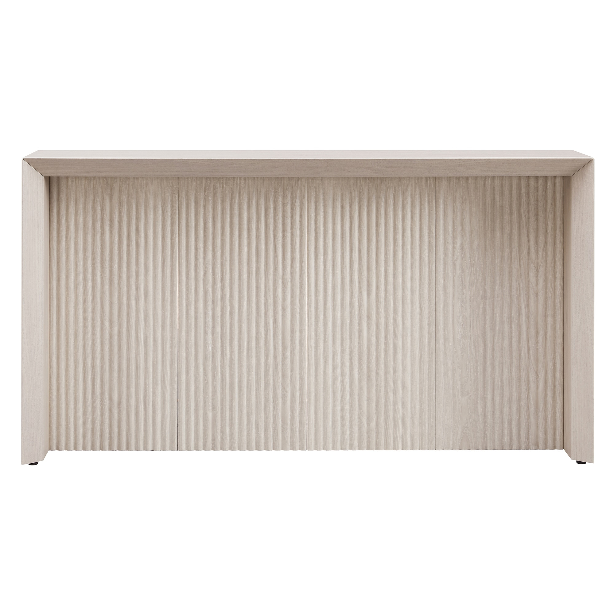 Evelyn&Zoe Modern/Contemporary 56" Wide Alder White Console Table