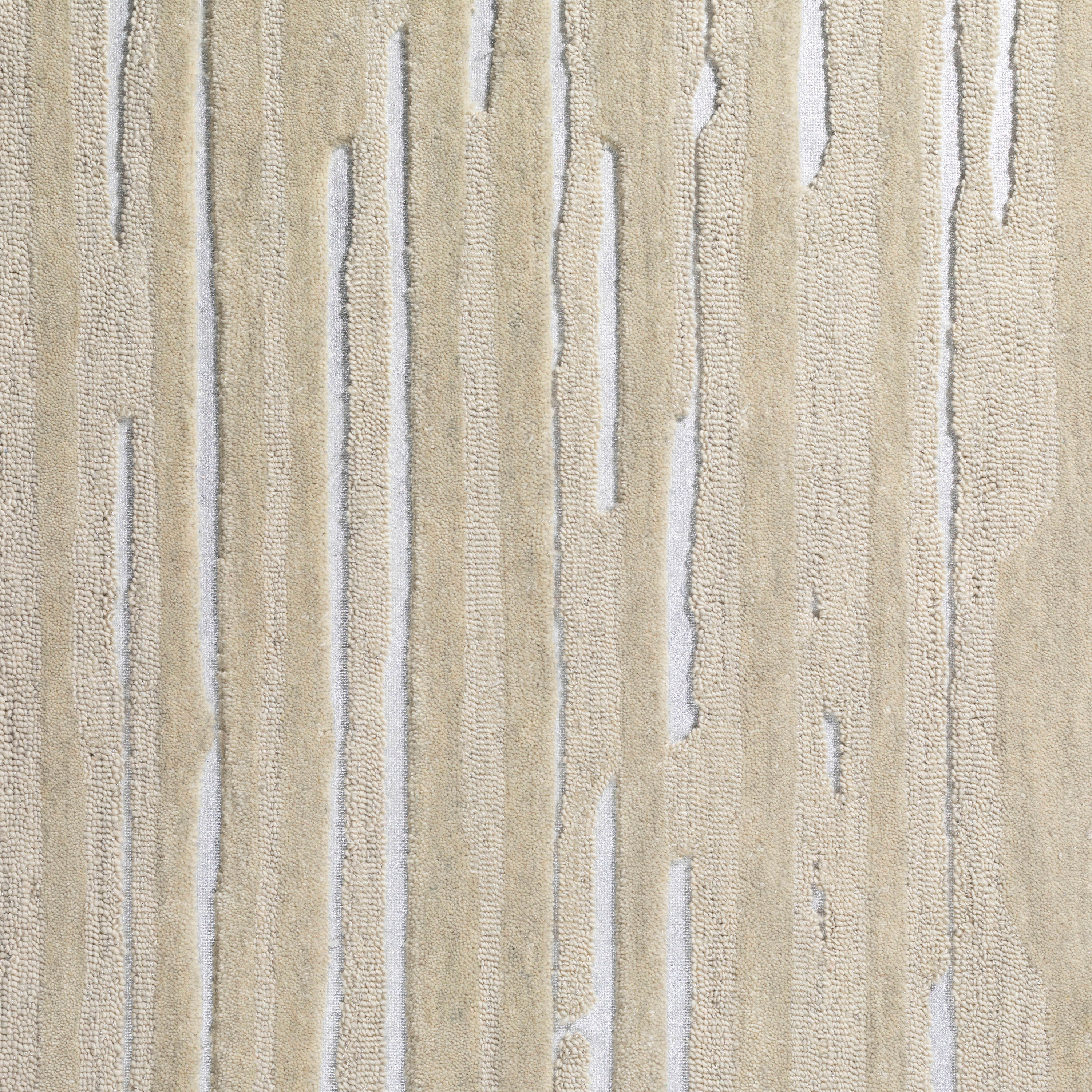 Addison Rugs Addison Dazzle Modern Hand Spun Wool and Metallic Area Rug Champagne 2' x 3' 2' x 3'