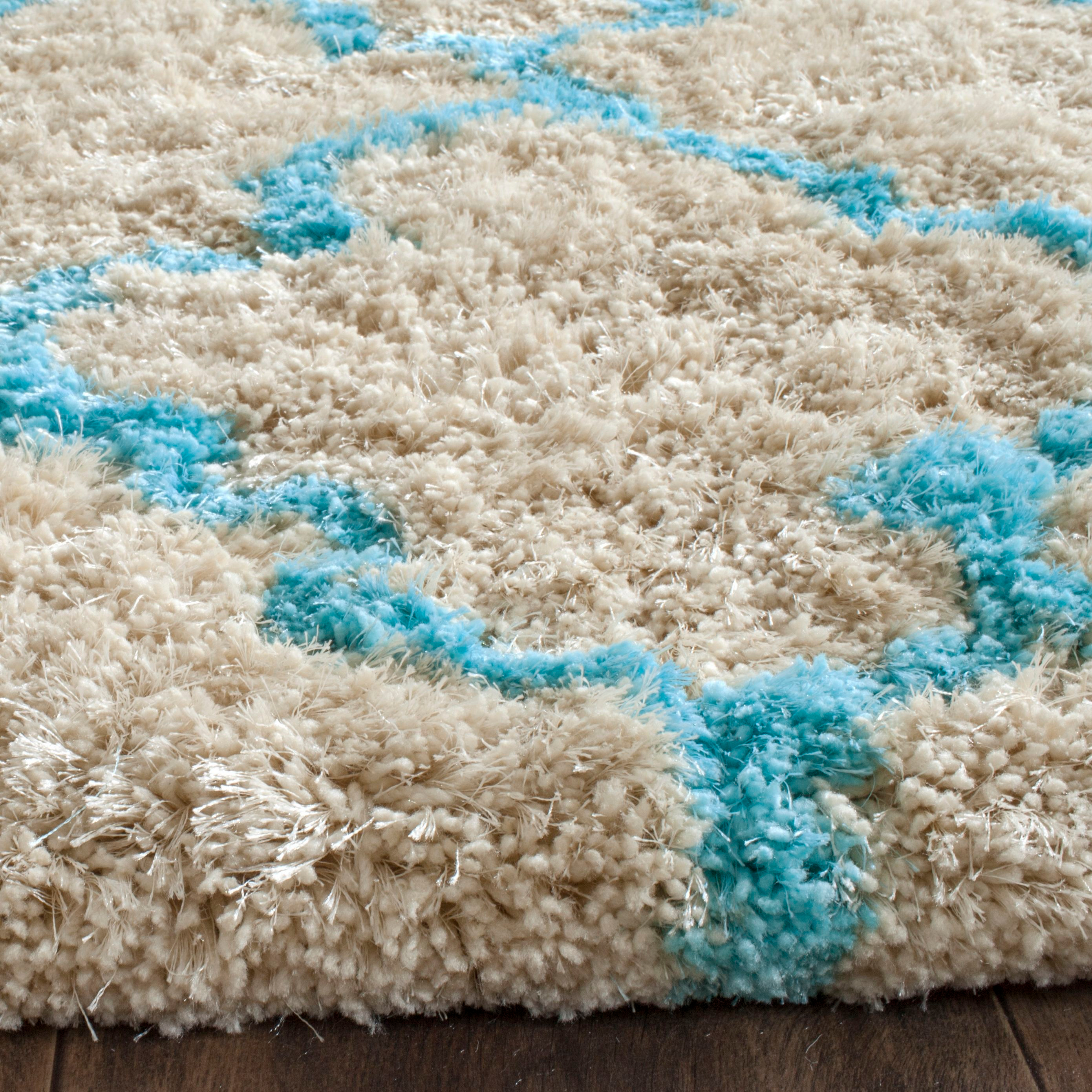 Barcelona Shag Hand Tufted Performance Geometric Rug