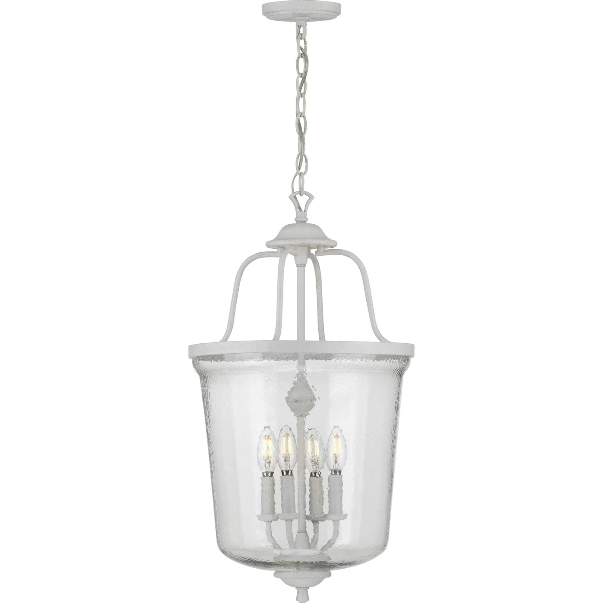 Bowman Collection Four-Light Cottage White Foyer Pendant