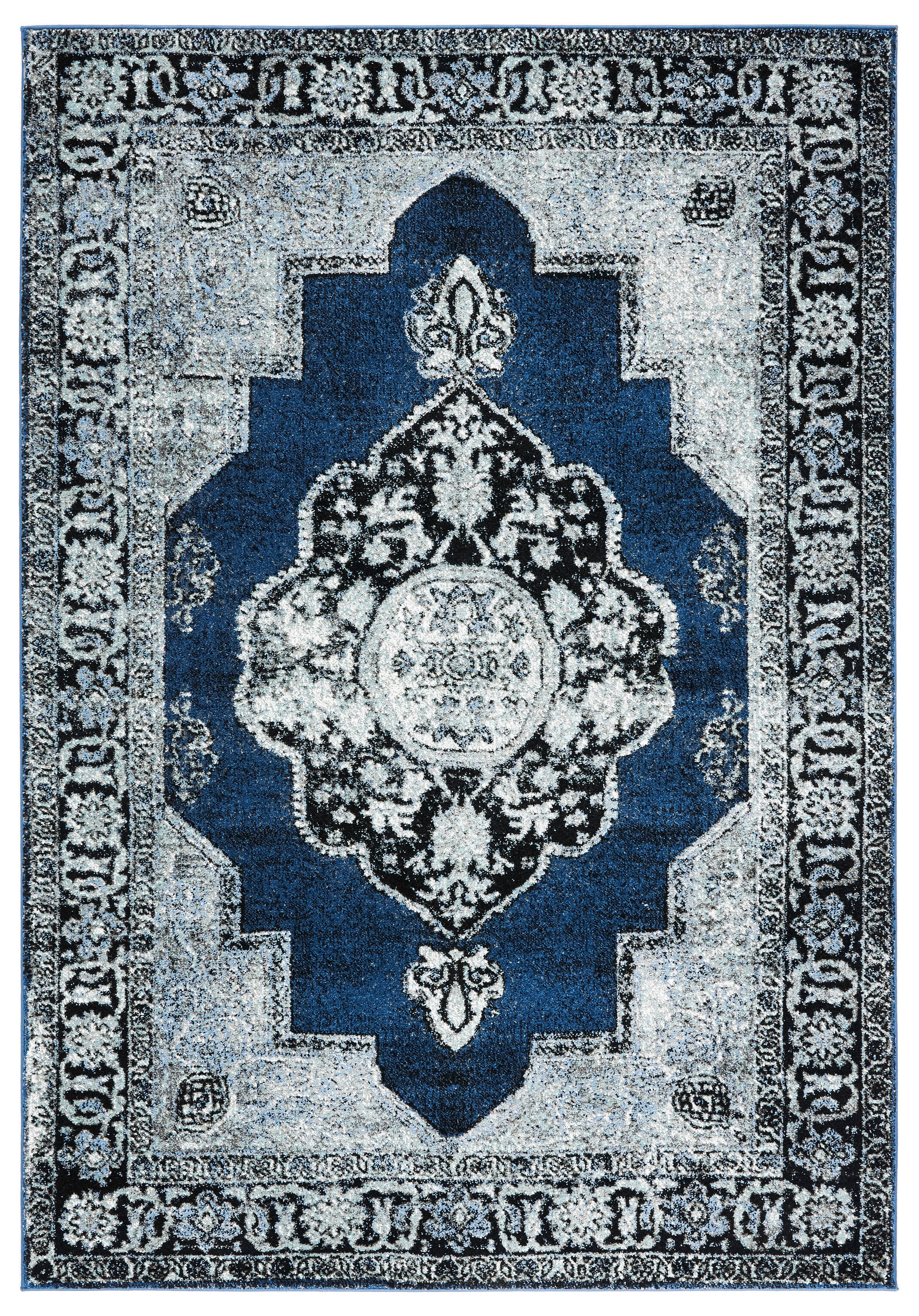 SAFAVIEH Vintage Hamadan Tahnee Oriental Area Rug, Blue/Grey, 5'3" x 7'6"