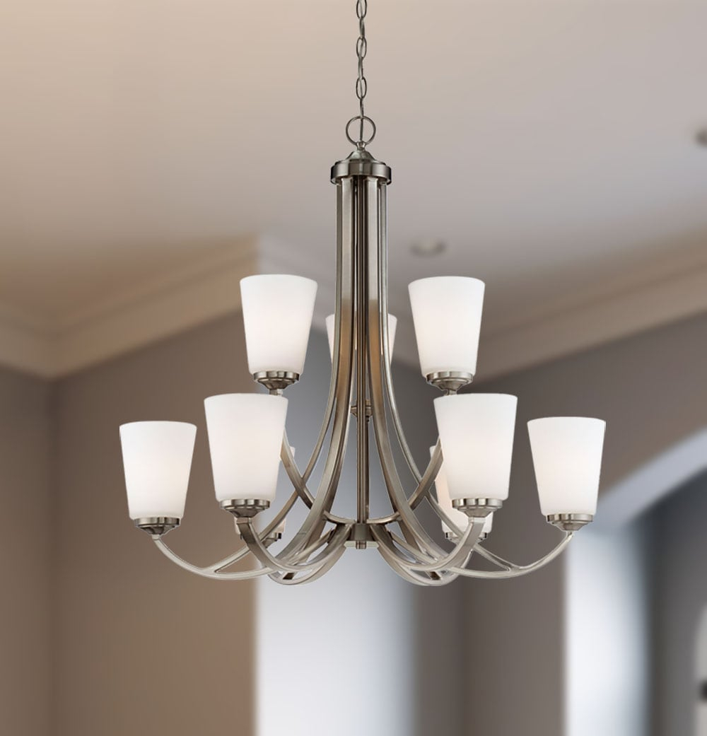 Minka Lavery - Overland Park - Chandelier 9 Light Brushed Nickel in Transitional