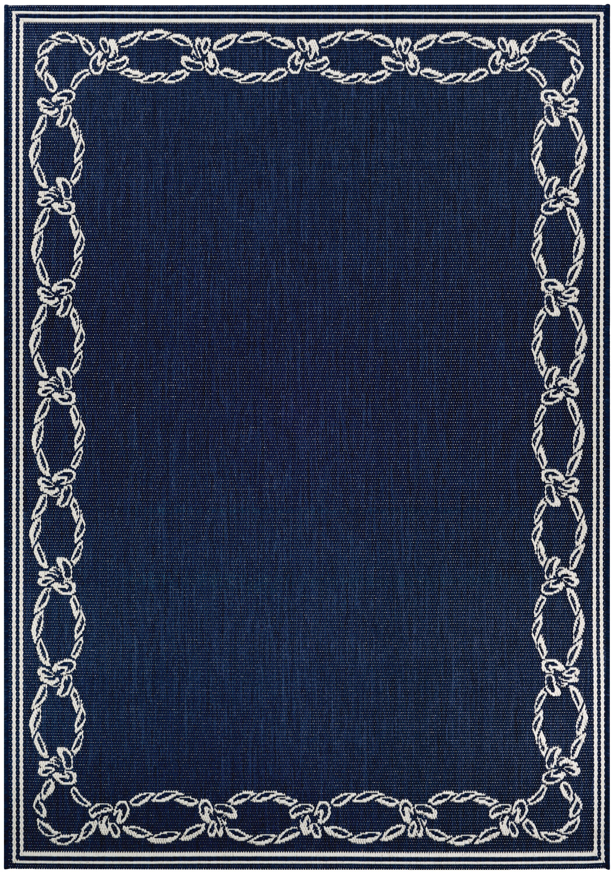 Couristan Recife Rope Knot Area Rug, 5'10" x 9'2", Ivory-Indigo