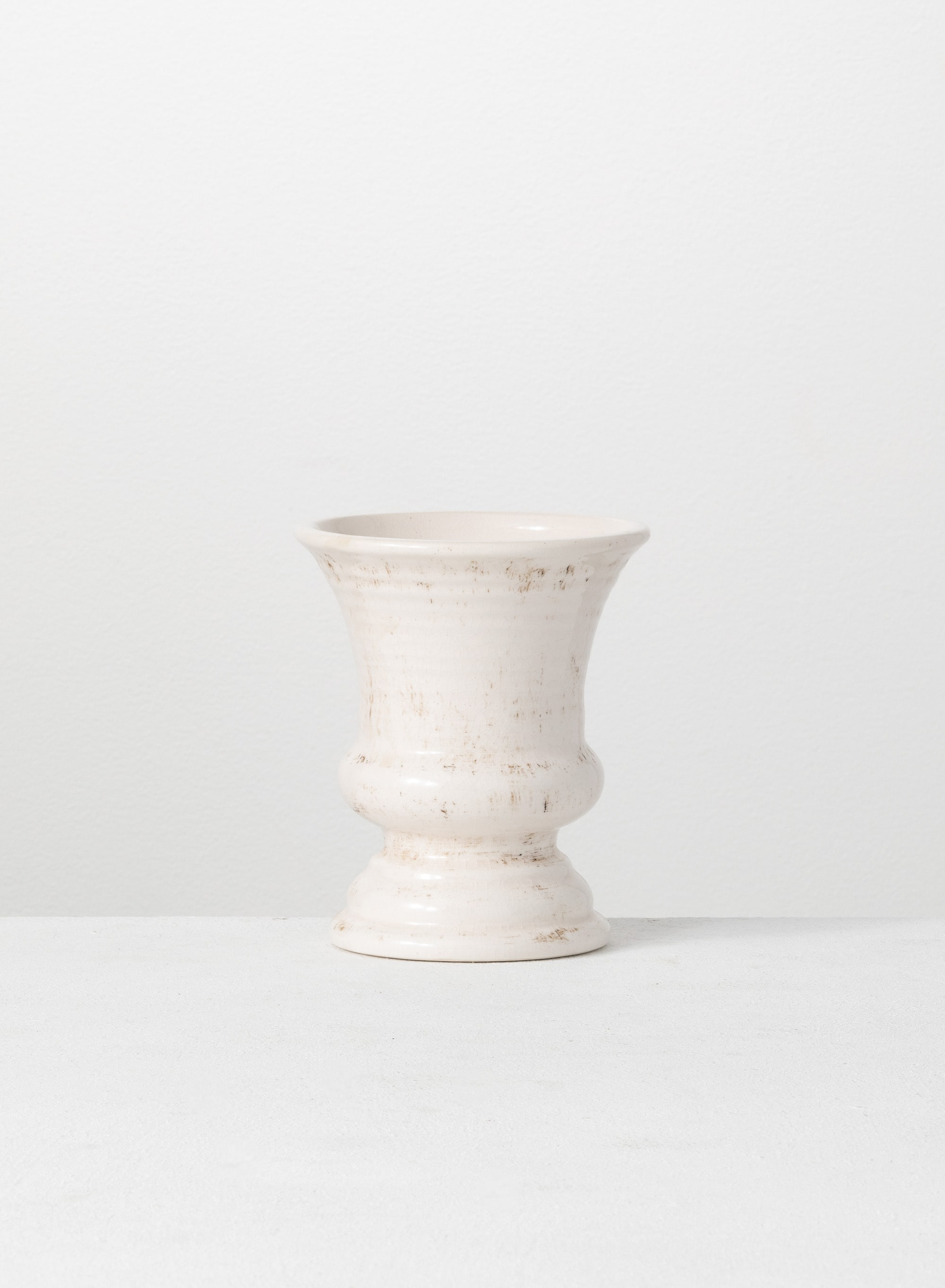 Sullivans Urn Vase 6"H Off-White