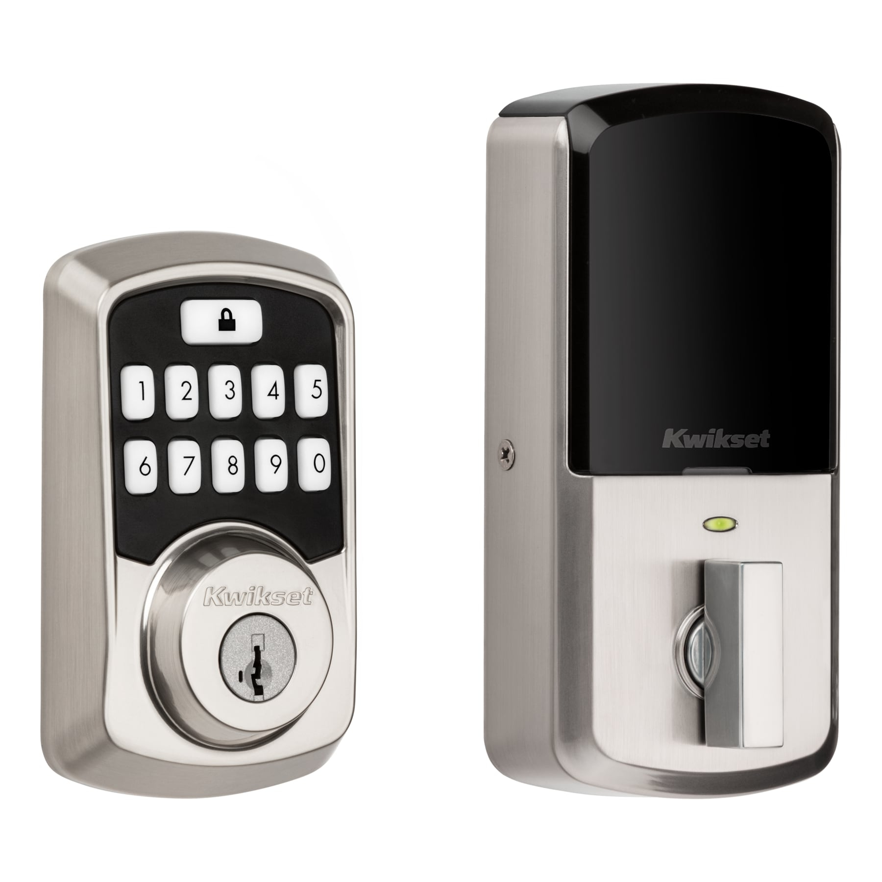 Kwikset Aura Bluetooth Enabled Smart Lock In Satin Nickel, Model # 99420-001